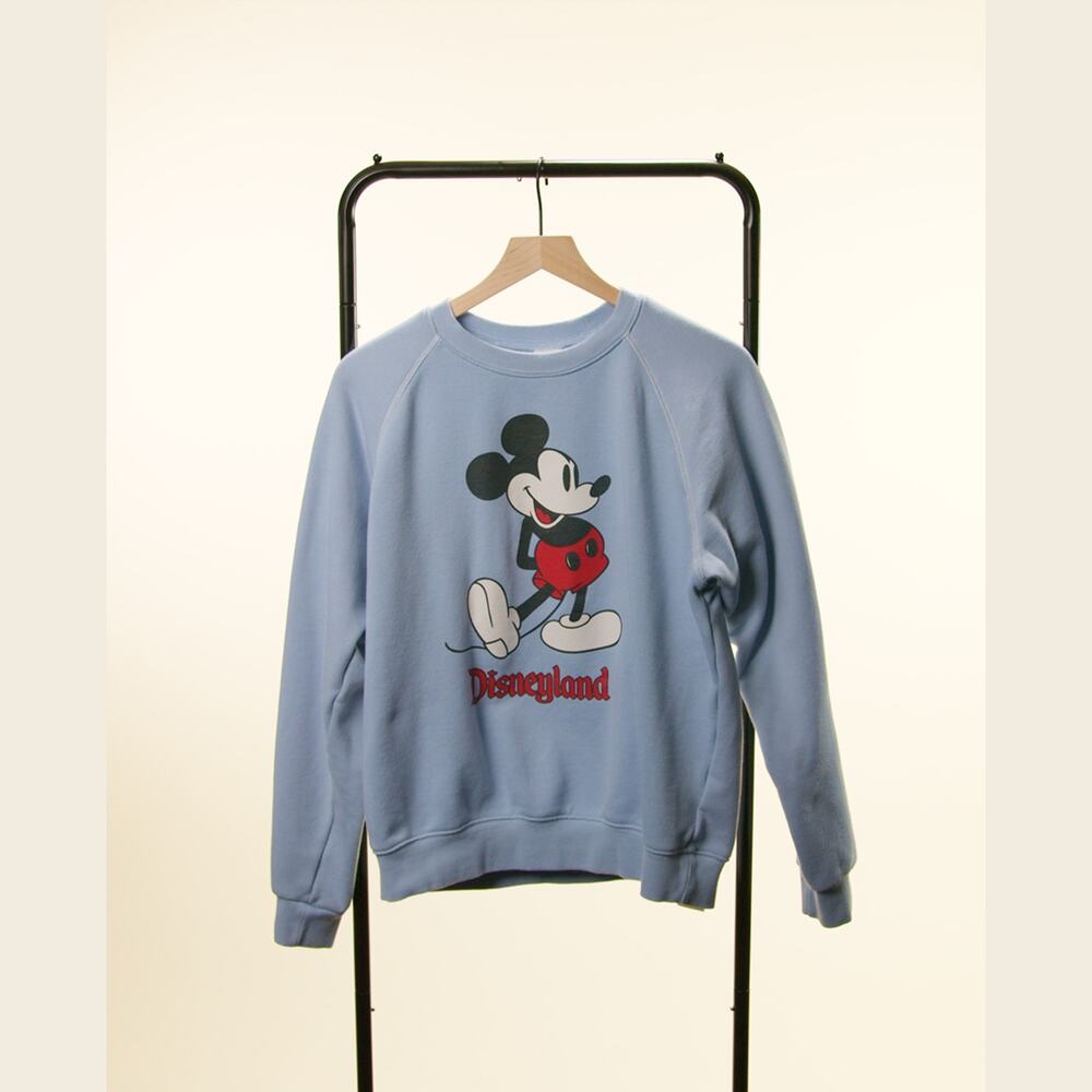 Disneyland Mickey Mouse Crewneck Sweatshirt – Unisex Size M – Light Blue